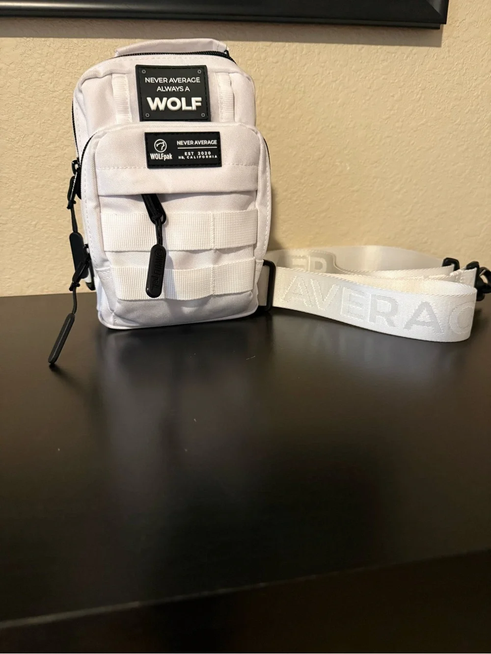 Wolfpak White Crossbody Sling Bag